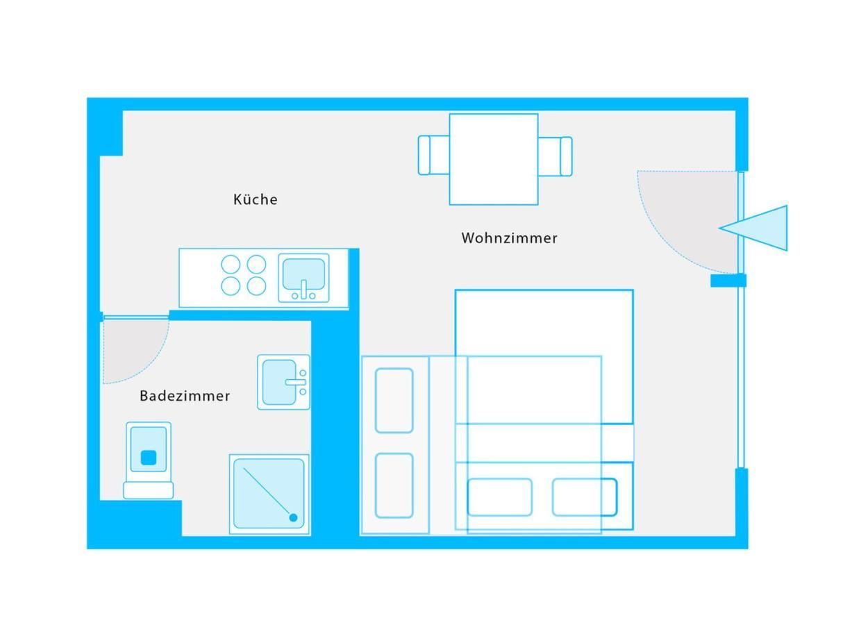 The Koburger Vh, Studio For Up To 4 With High Bed Берлин Экстерьер фото